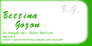 bettina gozon business card
