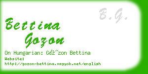 bettina gozon business card